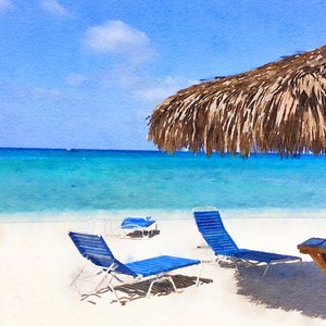 Watercolor Glicée Original (Some Beach. Somewhere.)