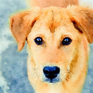 Watercolor Glicée Original Dog Print (Ice)