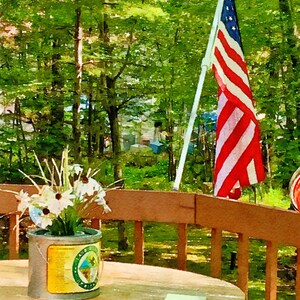Watercolor Glicée Original (I Pledge Allegiance)
