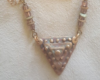Handmade Bronze Pendant Necklace