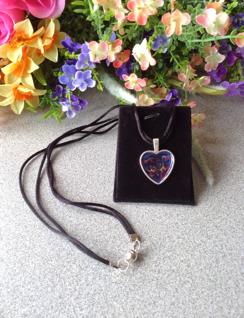 Multi Strand Heart Necklace Silver Gold Heart Pendant Etsy