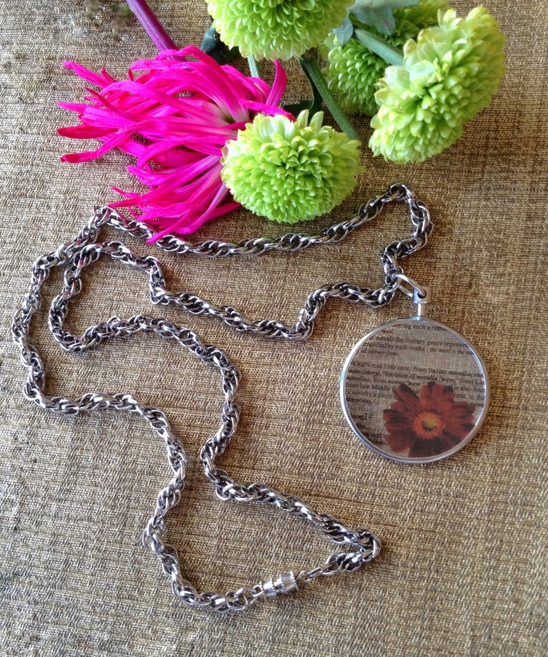 Word Pendant Necklace Double Link Silver Chain Necklace Etsy Canada