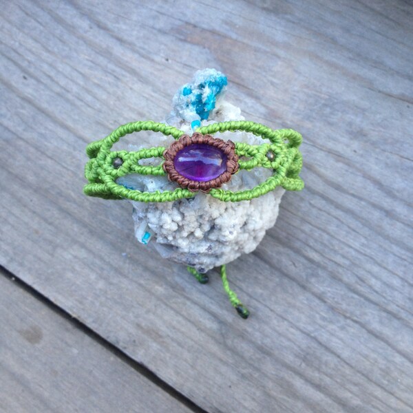 Amethyst Macrame Bracelet