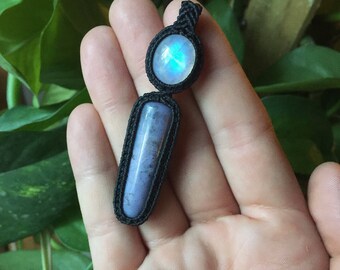 Moonstone and Burro creek jasper pendant!