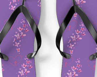 Gebloemde christelijke kruisslippers: religieuze zomersandalen