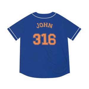 Christian Baseball Jersey, John 3:16, Team Jesus, Men&#39;s Baseball Shirt, Religious Sports Tee, Bible Verse Athletic Top