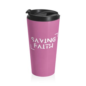 Mug de voyage chrétien en acier inoxydable, tasse de voyage confessionnelle, verres religieux, tasse citation biblique, tasse à café inspirante, cadeau chrétien