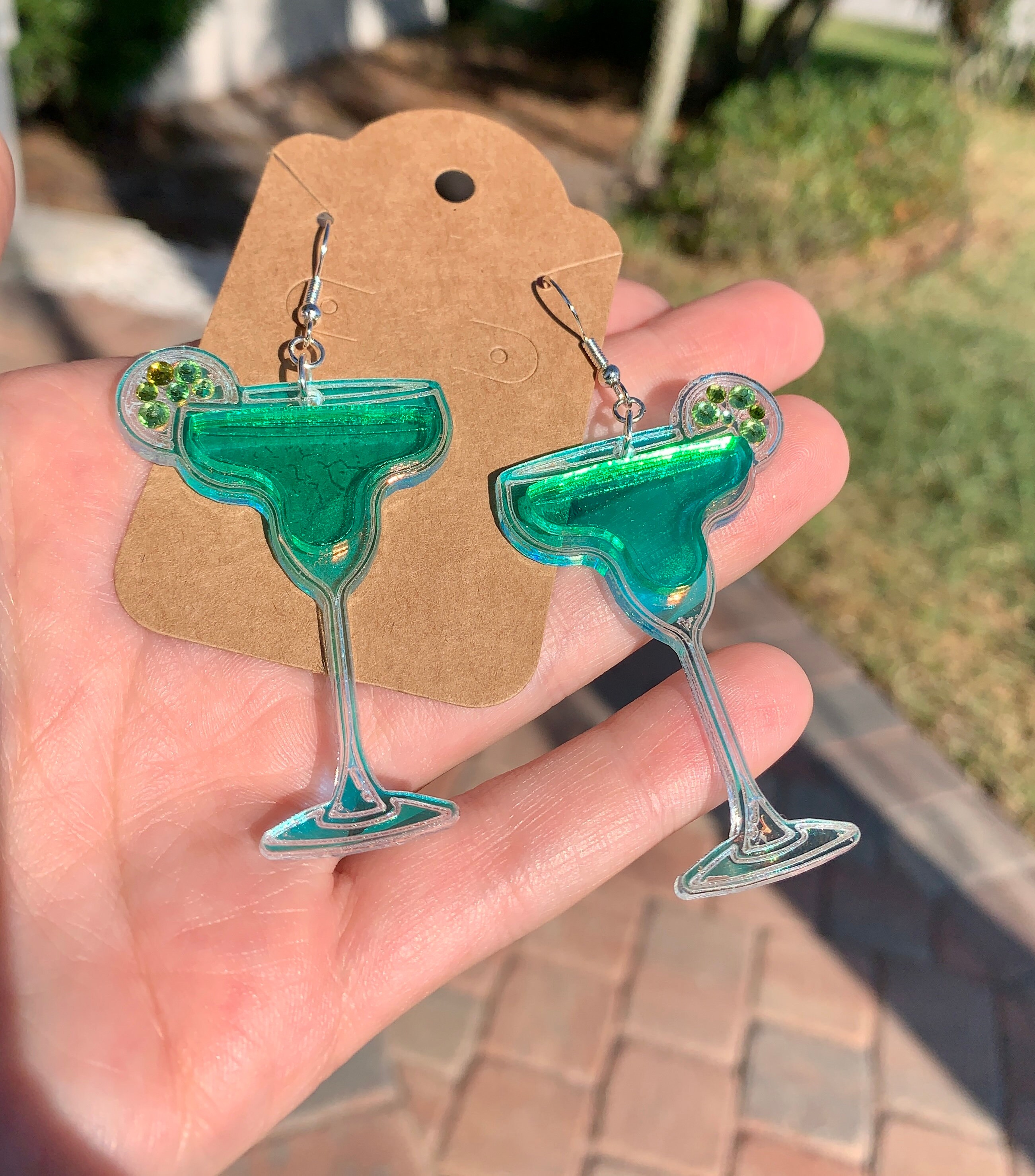 Margarita glass earrings sale