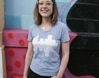 Women's SF Skyline T-Shirt - Vintage Blue