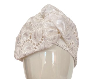 Opaska na głowę Summer White, opaska koronkowa San Carlo