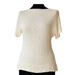 Women Bamboo clothing  white Shirt, knitted bamboo fiber t-shirt, Sustainable Women&#39;s clothing Made in Italy