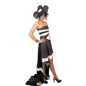 Women&#39;s Hemp Clothing, Hemp wedding dress, Black and white dress