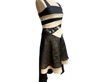 Hemp dress, Nettle fiber dress Made in Italy, One of a kind