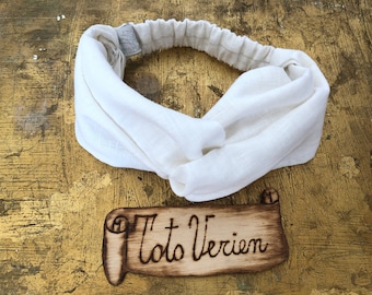 Organiczna opaska z włókna pokrzywy: ręcznie robiony turban do jogi