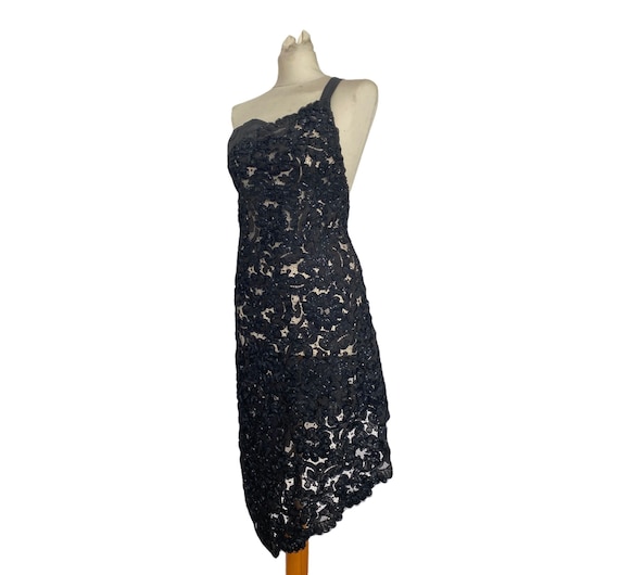 black lace mini dress forever 21 Layered Bow Lace Mini Dress CREAM/BLACK / S main image 0