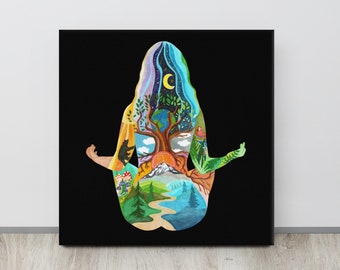 Yoga Gal Canvas Print