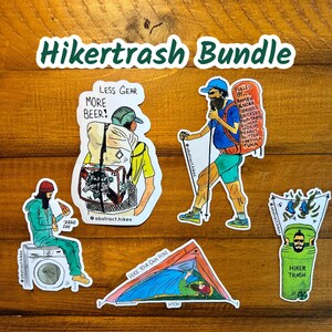 Hiker Trash Bundle / Weatherproof Vinyl Stickers