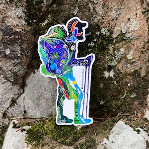 Hiking Sticker: &quot;Maine Hiker&quot; / Vinyl 4.9&quot;