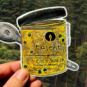 Hiking Sticker: &quot;Cold Soaker&quot; / Vinyl 3.8&quot;