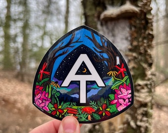 Naklejka turystyczna: Nowe logo szlaku Appalachów / Winyl 3,5"