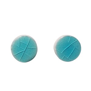 Handmade Ceramic Stud Earrings – Colorful Minimalist Jewelry, Unique Gift Idea for Women