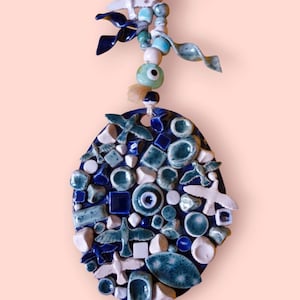 Ceramic Wall Hanging – Journey of Wishes with Birds | Oval Shaped Ceramic Art
