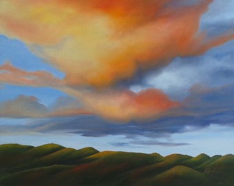 Sunset Hills, 16" x 20", Oil painting on canvas