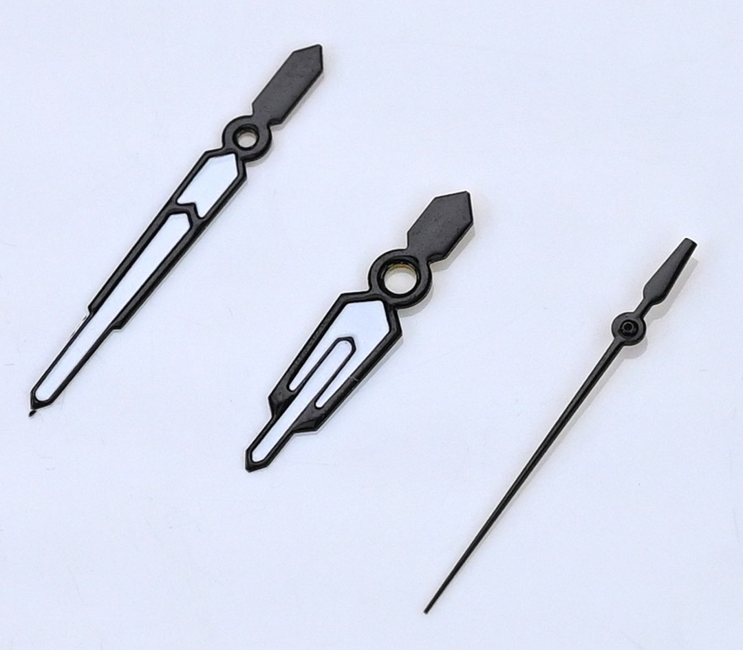 Black White Colour Quartz Watch Hands Set 120/70/17 ETA Fit 2035 Miyota