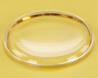 24 mm - 30,9 mm Sternkreuz acrylgewelfd horlogeglas kristalgouden spanring