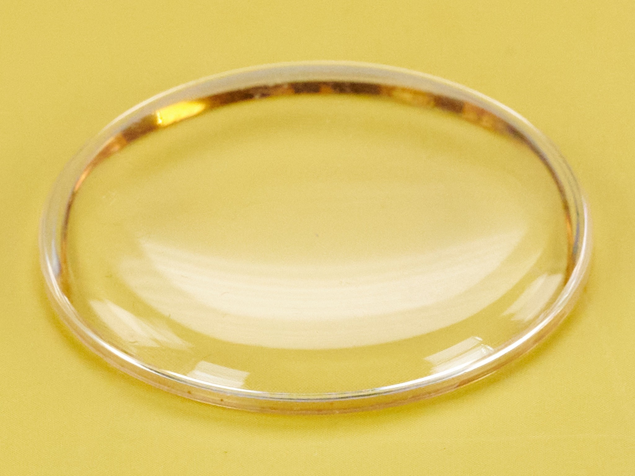 24mm - 30.9mm Sternkreuz Acrylic Domed Watch Glass Crystal Gold Tension Ring
