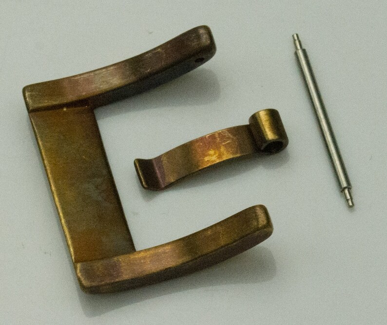 Watch Strap Buckle AGED SOLID BRONZE Curved 18mm 26mm Spring Etsy