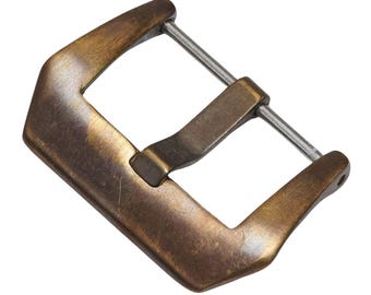 Uhrenschließe aus gealterter Bronze: Panerai-Stil, einschraubbar - (20 mm 22 mm 24 mm 26 mm)