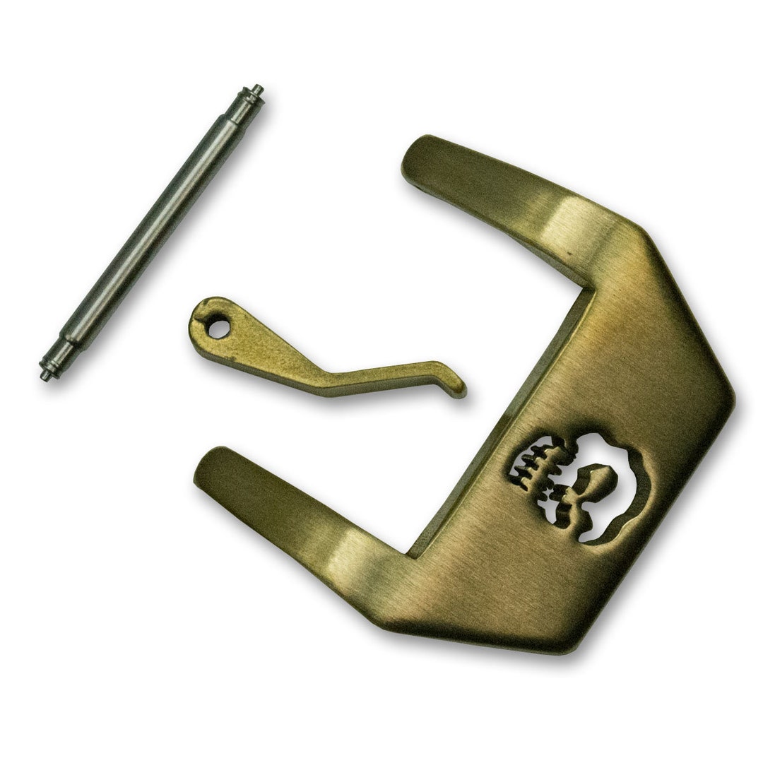 Skull Solid Bronze Watch Buckle Pam 20mm 22mm 24mm 26mm Homage Hand