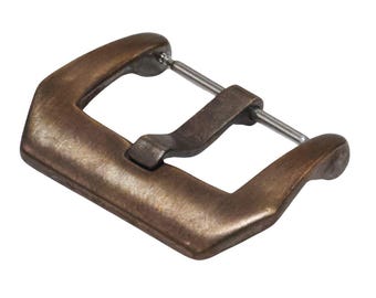 Correa de reloj Pam de BRONCE MACIZO con hebilla Panerai de 18 mm, 20 mm, 22 mm, 24 mm y 26 mm, correa homenaje