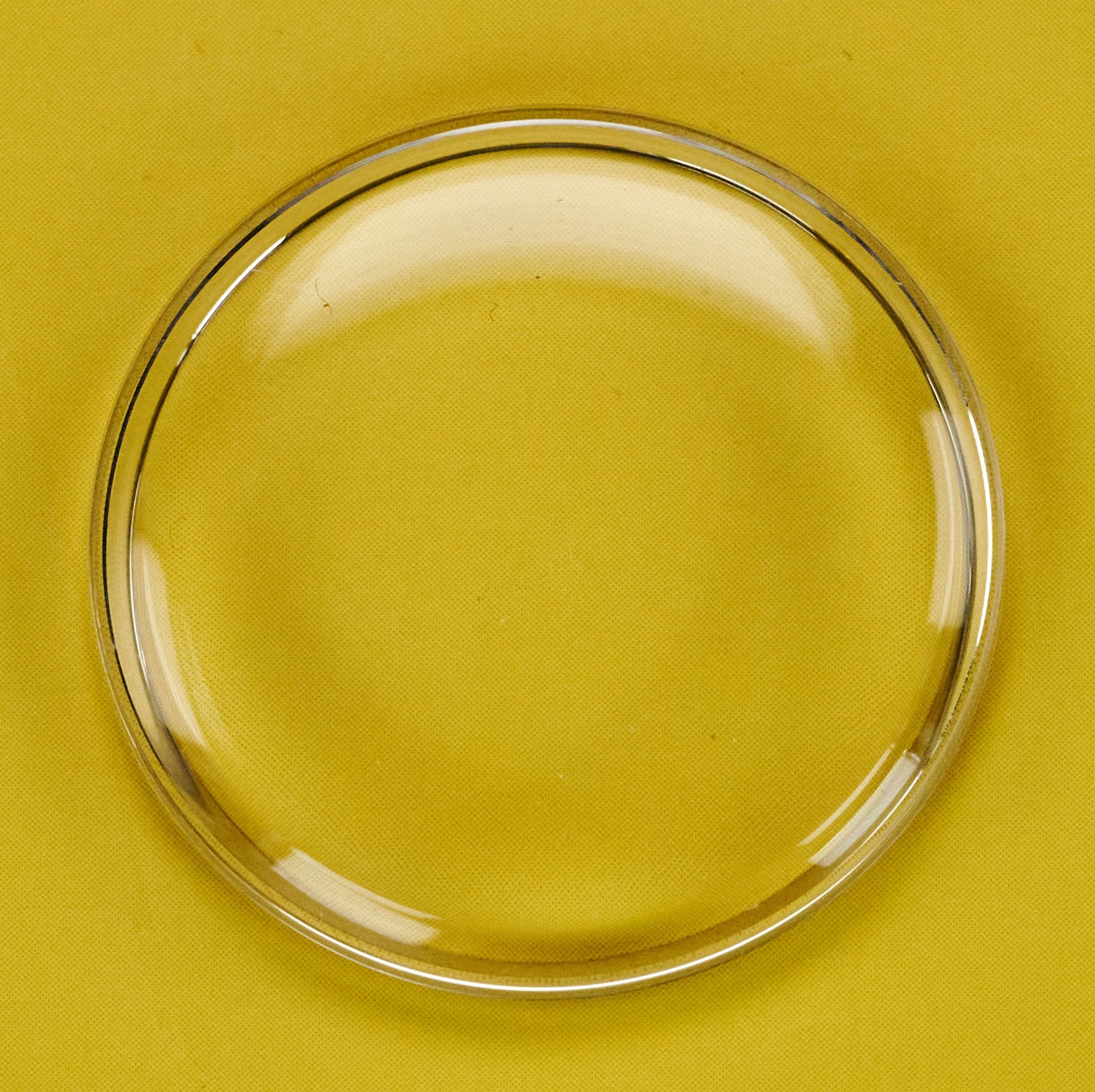 Verre De Montre Métallique Verlux Diamètre 33,3 Mm - Bague Chromée, Neuf Sans étiquette
