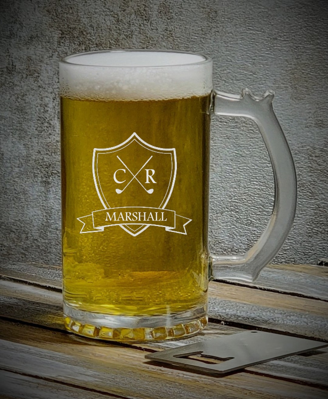 16 Oz Personalized Etched Beer Mug Hunting Beer Mug Etsy