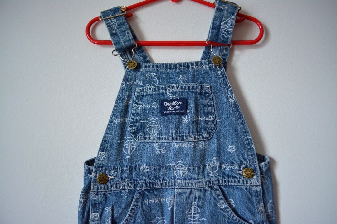 Vintage Kids Osh Kosh Vestbak Genuine Unisex Denim Overalls. 90s Blue ...
