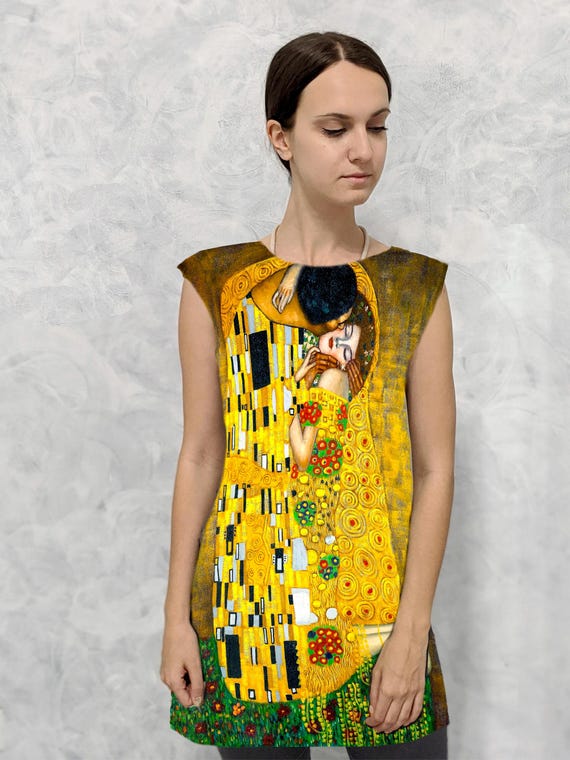 green emerald velvet dress Gustav Klimt Kiss Dress