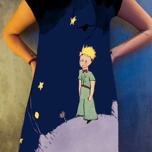 Little Prince Dress, Antoine de Saint-Exupery , story of the little prince,  Le Petit Prince , Book Cover Print