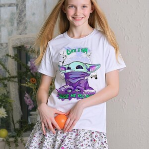 Grogu Baby Yoda T-shirt, Custom Star Wars Gift, Designer Art Print , The Mandalorian and Grogu image 5
