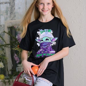Grogu Baby Yoda T-shirt, Custom Star Wars Gift, Designer Art Print , The Mandalorian and Grogu image 4