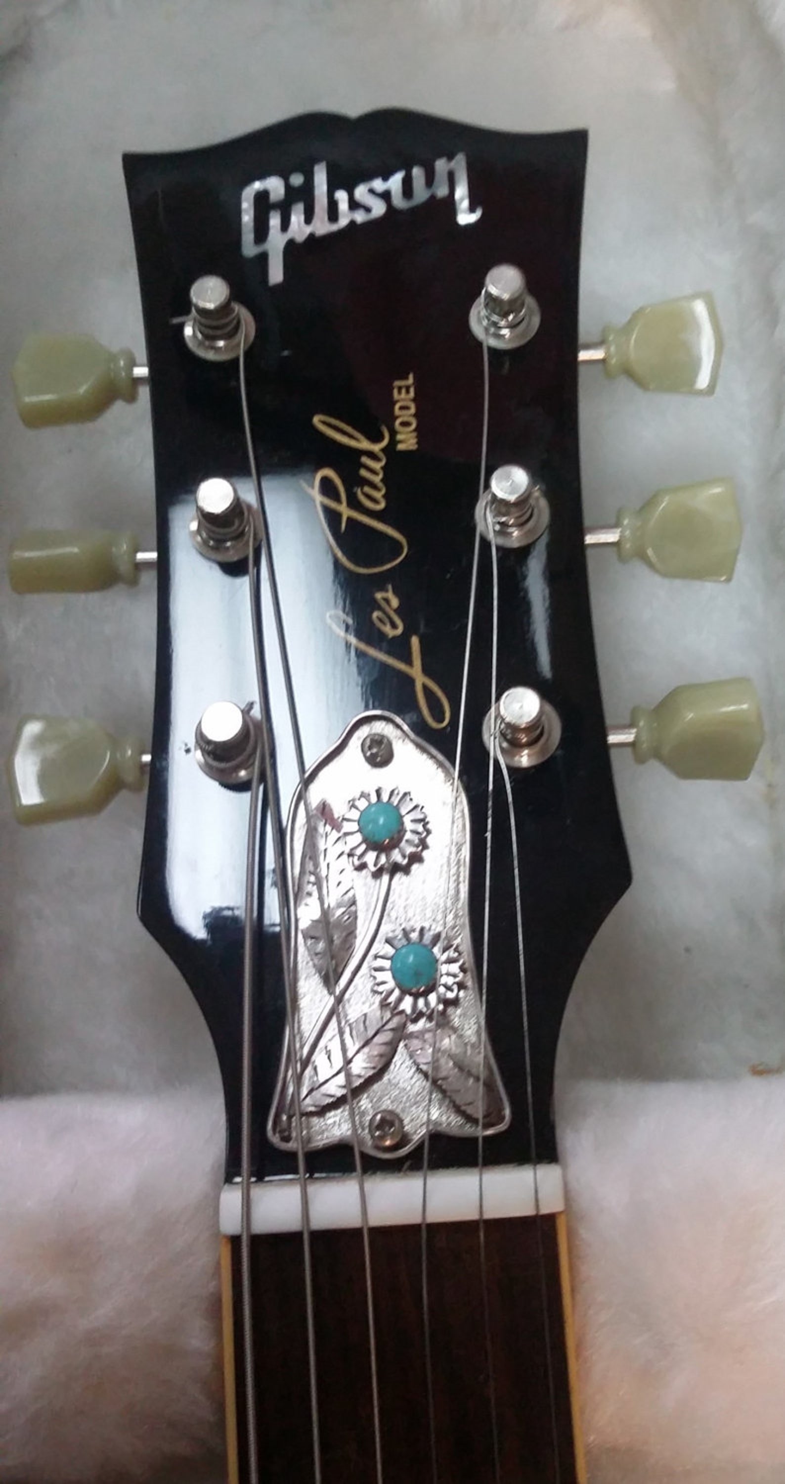 Gibson Truss Rod Cover Handmade of Silver and Turquoise That Etsy