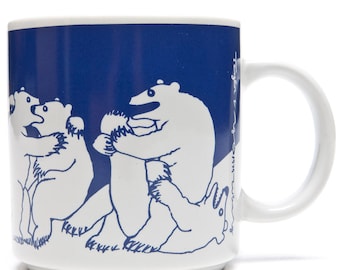 Taylor & Ng Bear Mug, Animates Series "Blue Nitetime" 1979