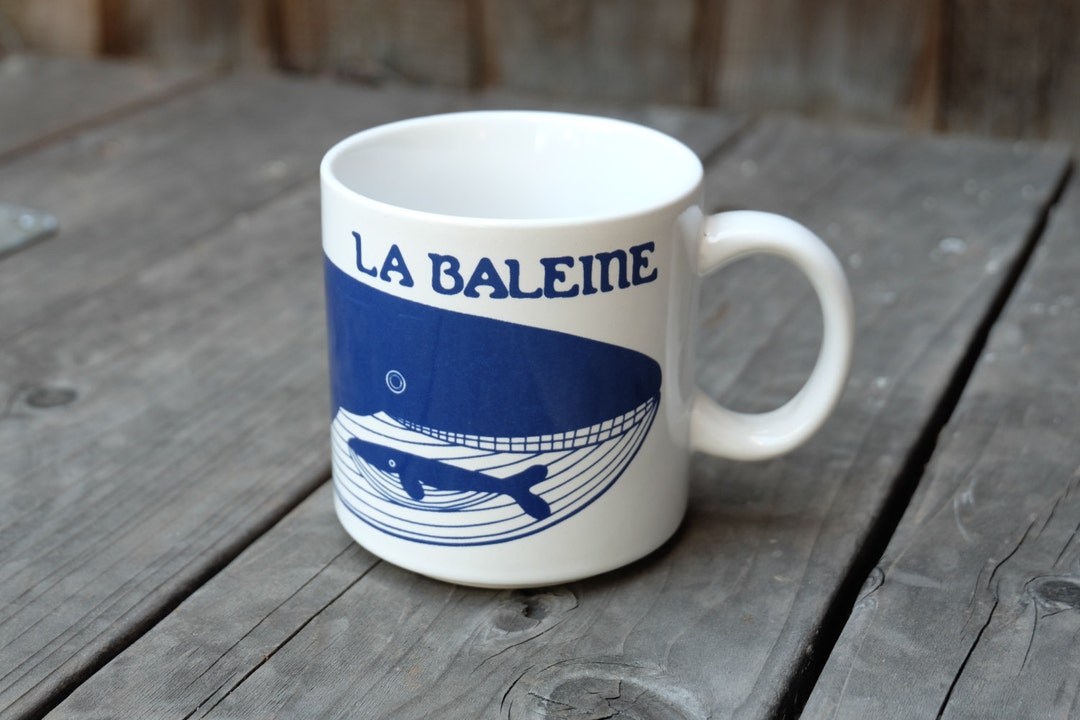 Taylor & Ng La Baleine Mug Blue Vintage French Series 1979 Etsy