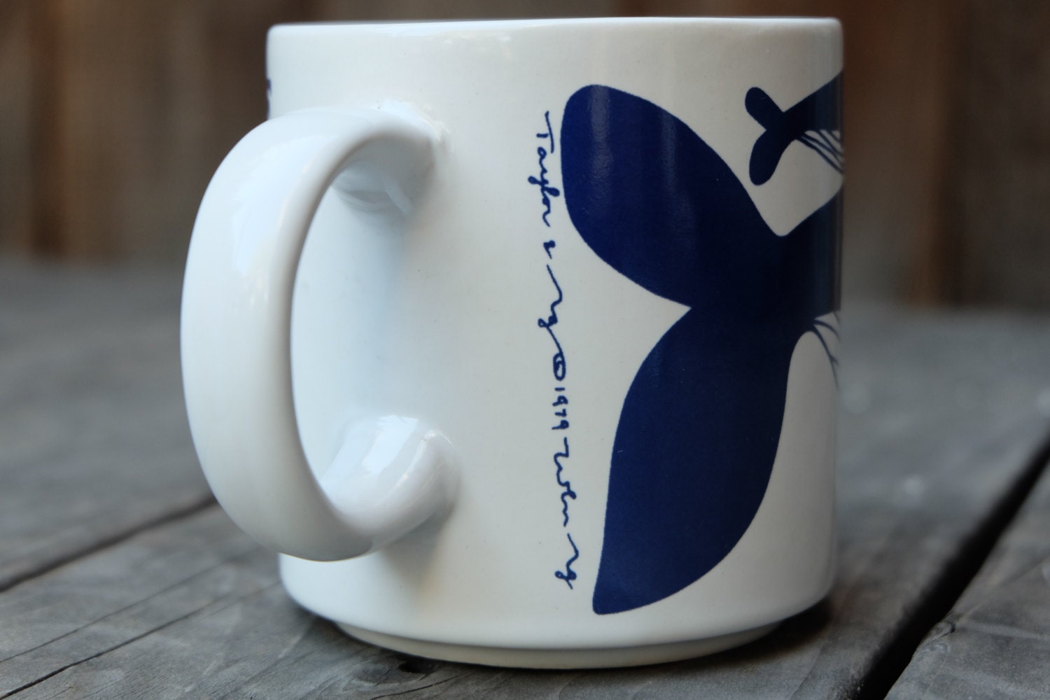 Taylor & Ng La Baleine Mug Blue Vintage French Series 1979 Etsy