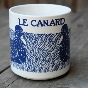 Mug Taylor & Ng Le Canard, Bleu vintage Série française 1979 image 3