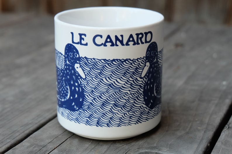 Mug Taylor & Ng Le Canard, Bleu vintage Série française 1979 image 3