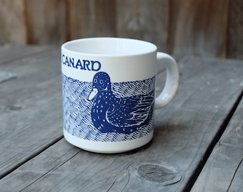 Taylor & Ng Le Canard Mug, Blue Vintage French Series 1979