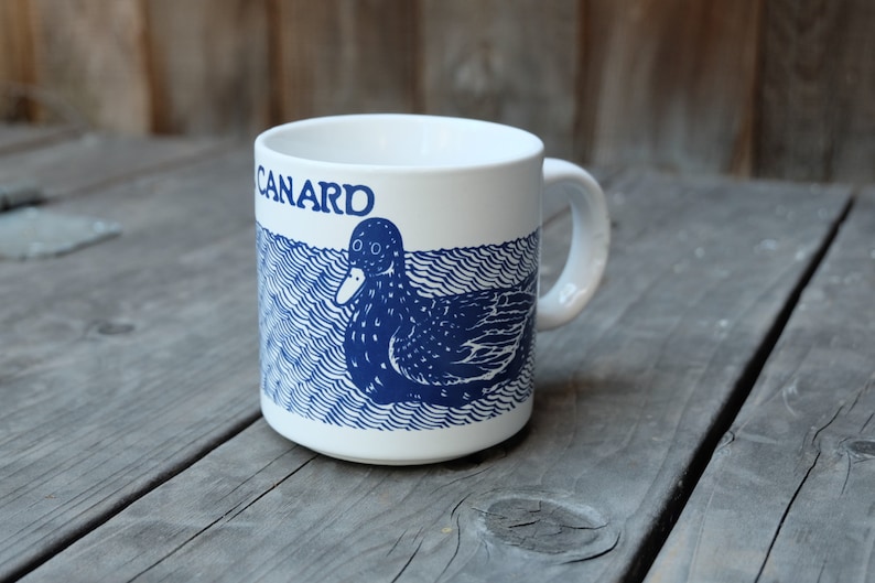 Mug Taylor & Ng Le Canard, Bleu vintage Série française 1979 image 1