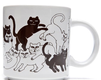 Taylor & Ng Cat Mug, Animates Series "Brown Daytime" 1979